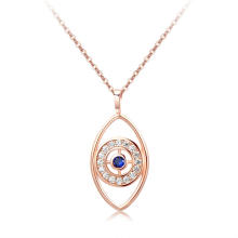 медь латунь материал турецкие голубые глаза ожерелье золото серебро глаз кулон ожерелье женщины